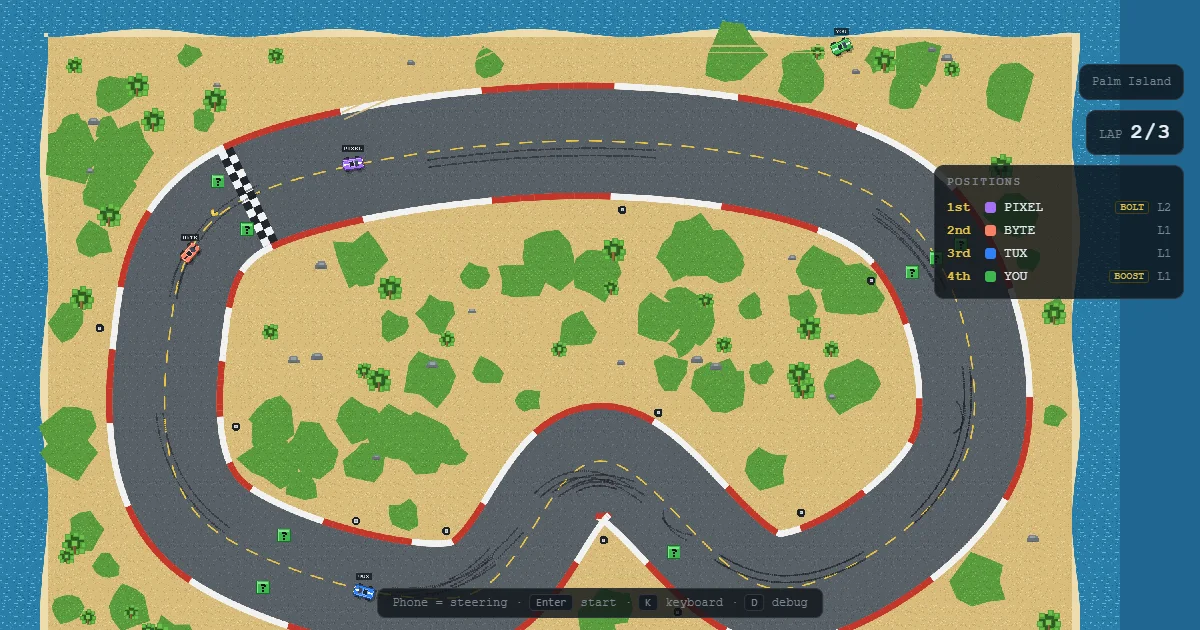 I vibe-coded a party kart racer and self-hosted it on my homelab